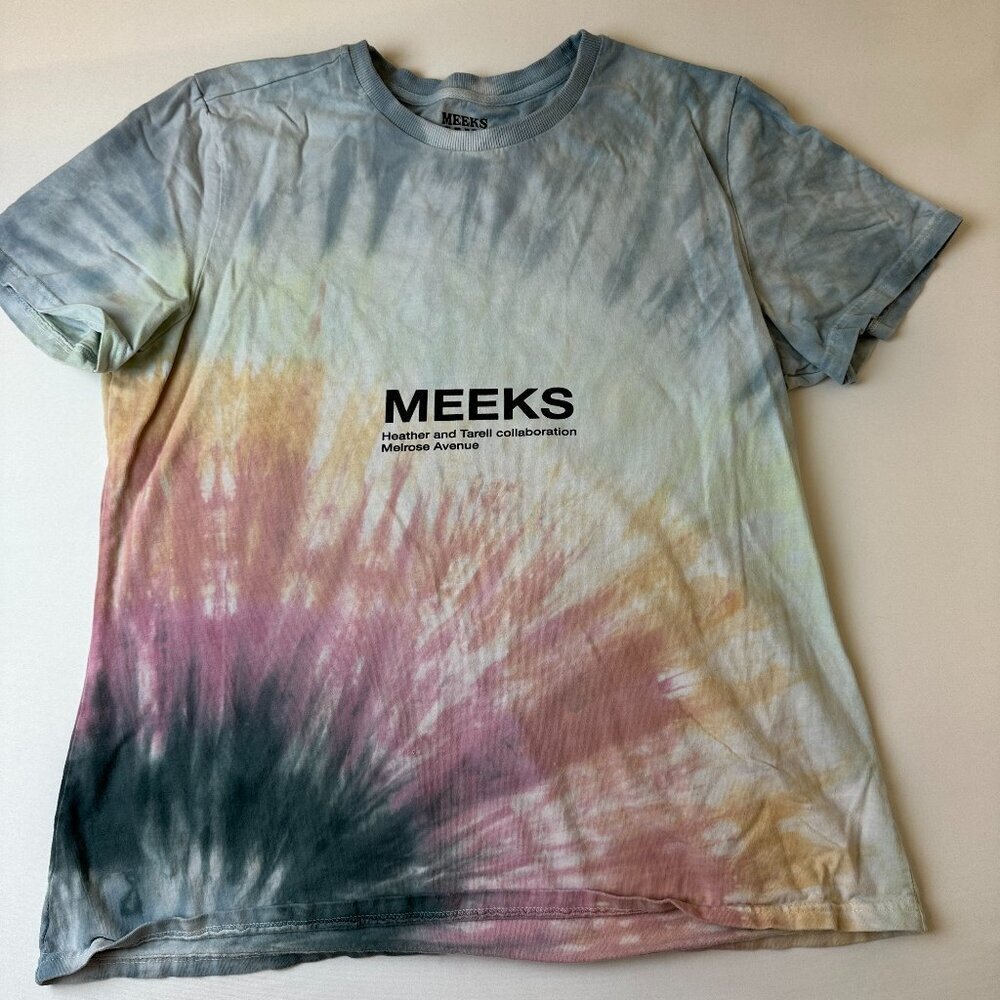 Meeks Gang Shirt Mens Large Tie Dye Heather Tarell Collab Melrose Avenue Graphi